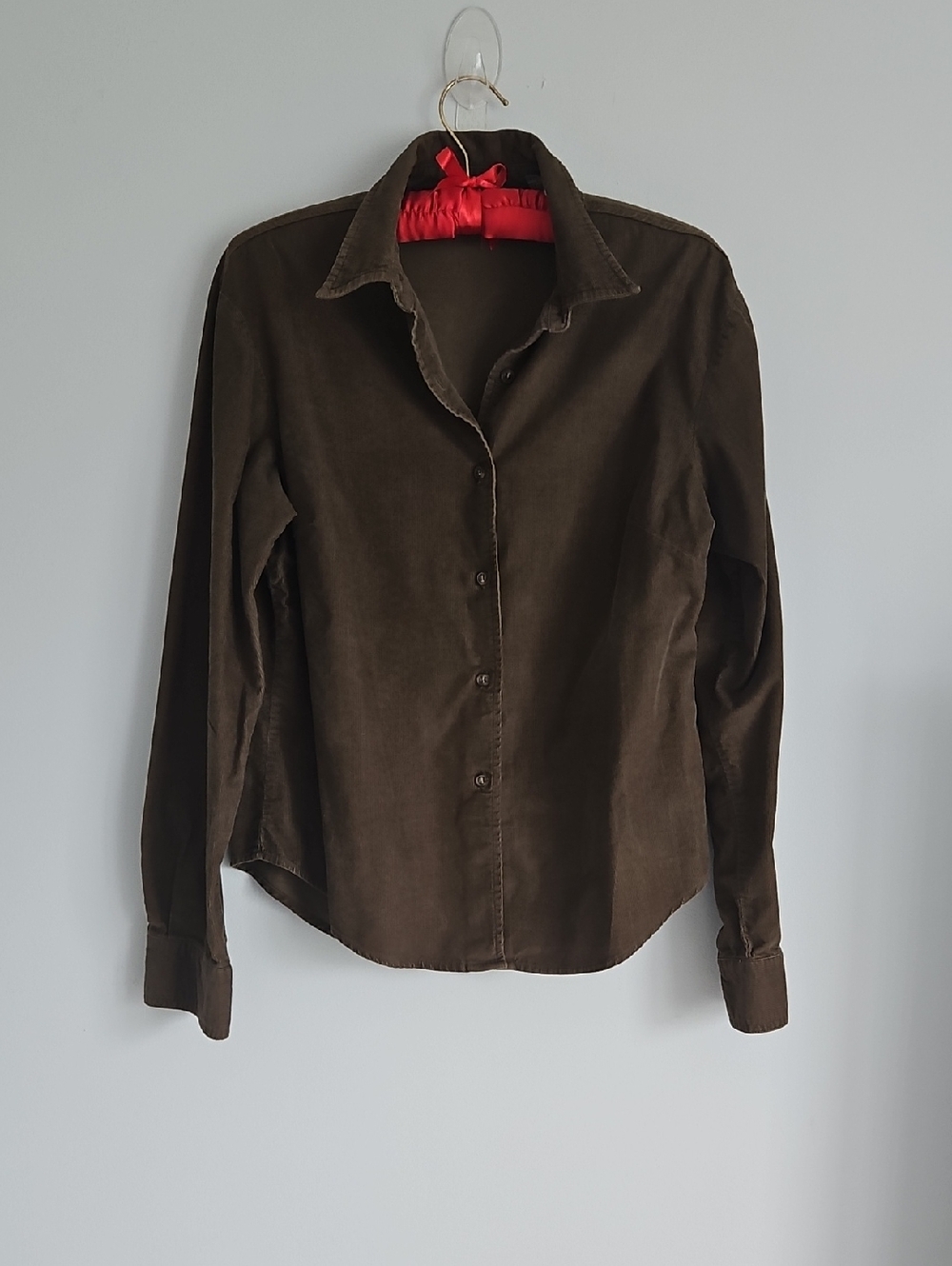 Copper Key Dark Olive Corduroy Shirt Jacket For Women